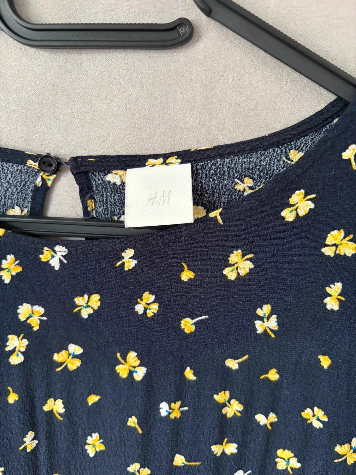 Vestido H&m azul marino y amarillo talla 38 – photo 2